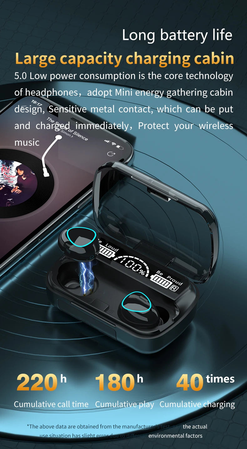 M10 Wireless Bluetooth Earbuds & Headphones Bluetooth Earphones
