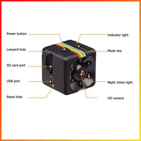1080p Hd Action Video Camera Sq11 Tinny Camera Sport Dv Home Night Vision Small Camcorder Outdoor